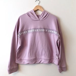 Under Armour Purple Cropped Hoodie Sweatshirt